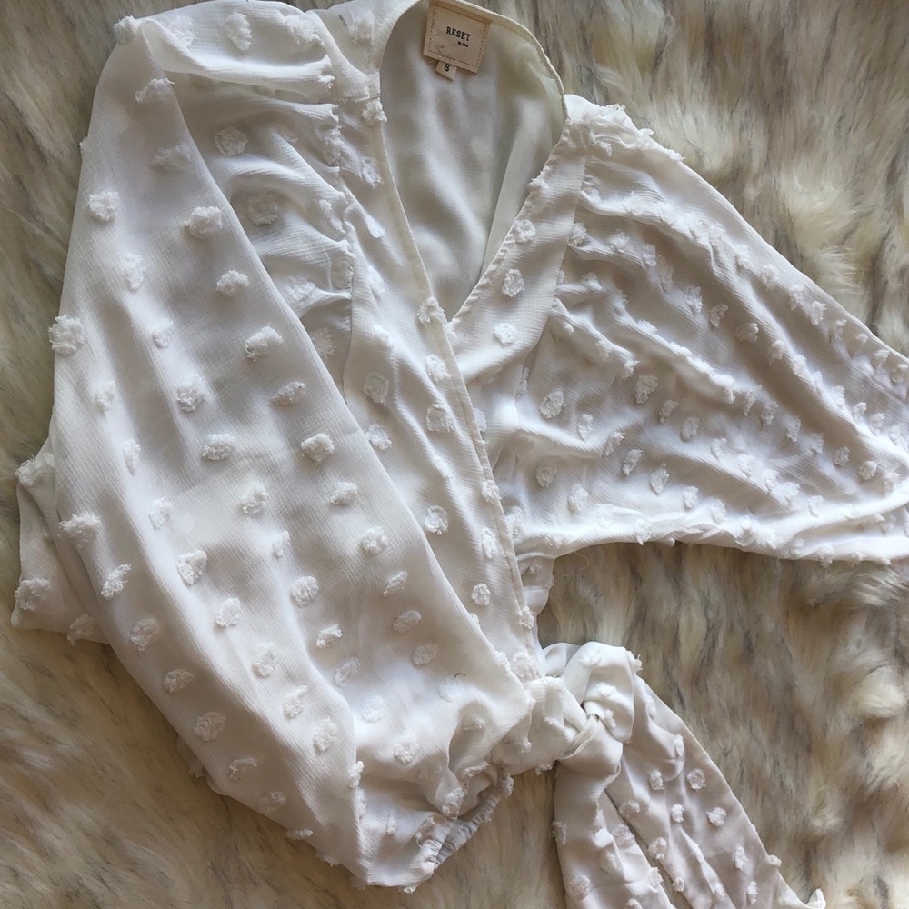 Textured Polka Dotted Blouse
